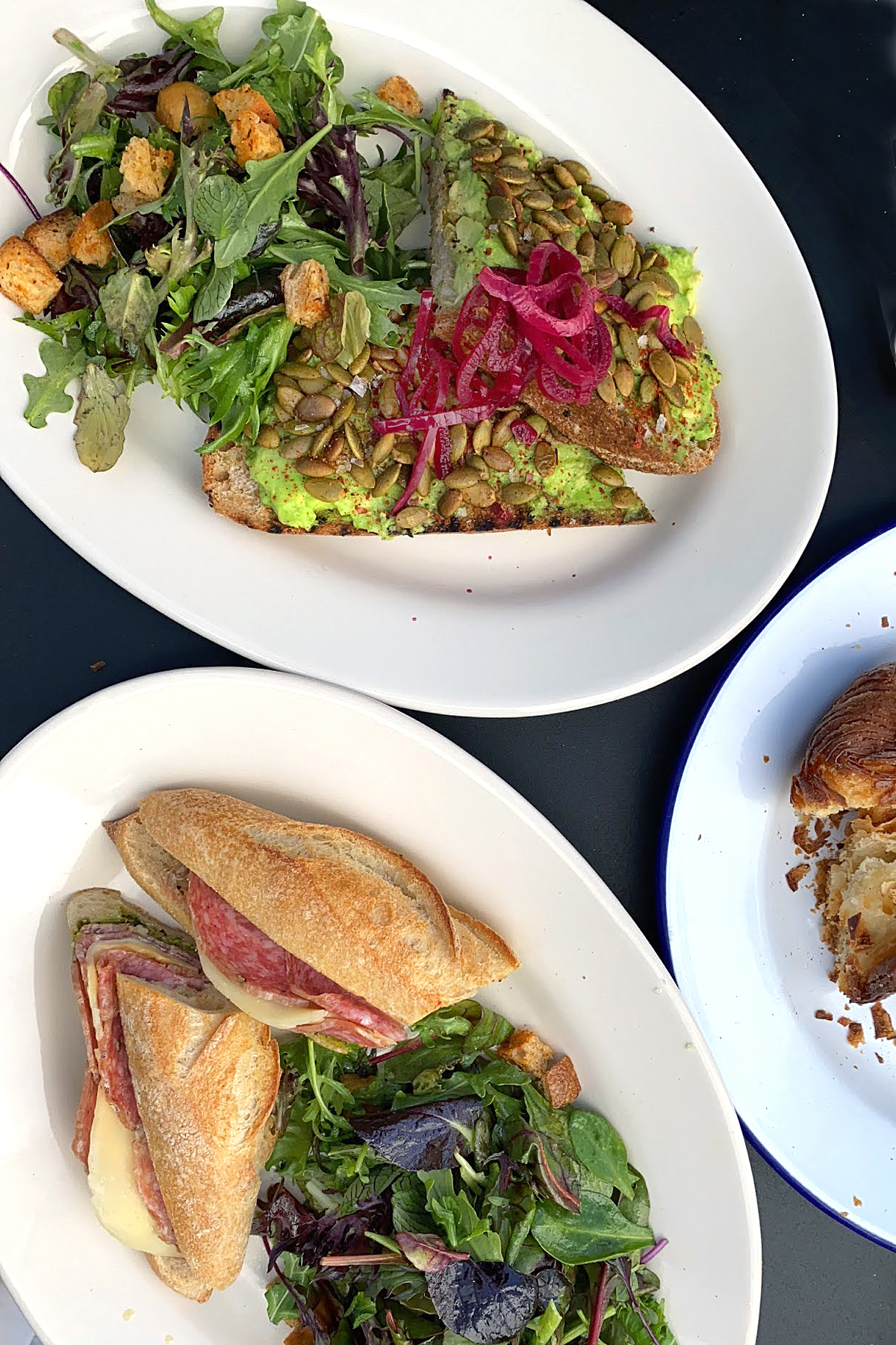 avocado toast and salads, bobs well bread, santa ynez valley