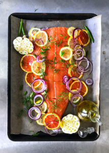 citrus and herb baked salmon