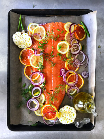 citrus and herb baked salmon