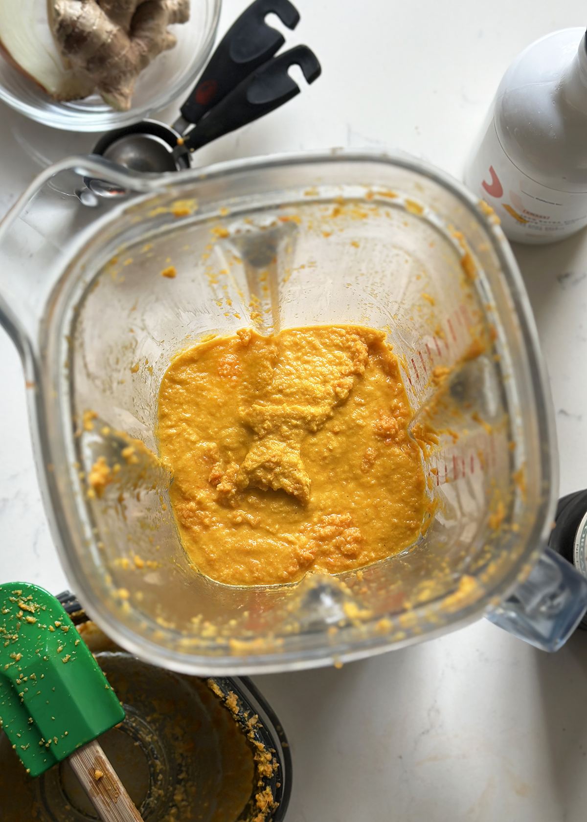 carrot ginger dressing, blended