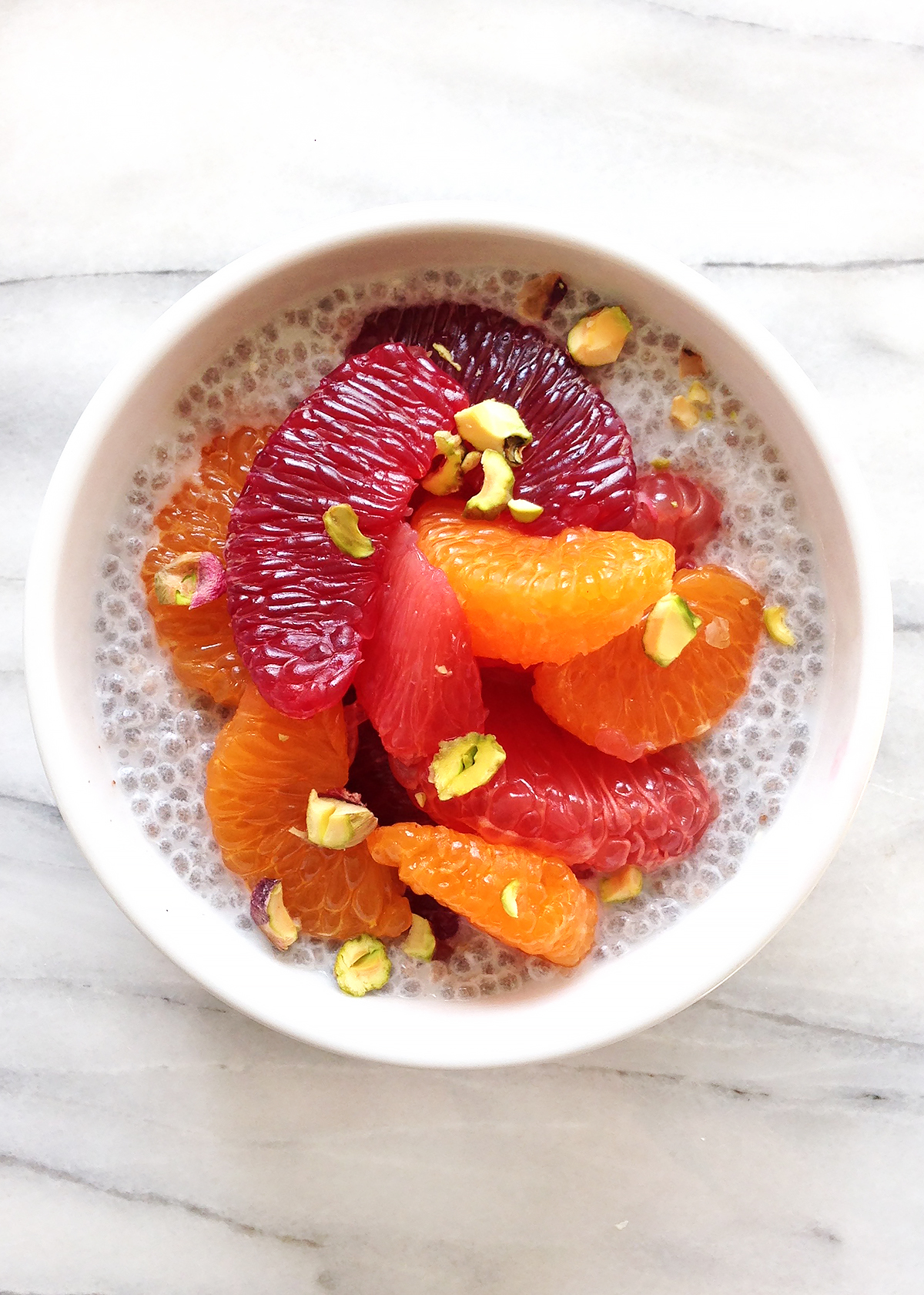 chia seed pudding with citrus