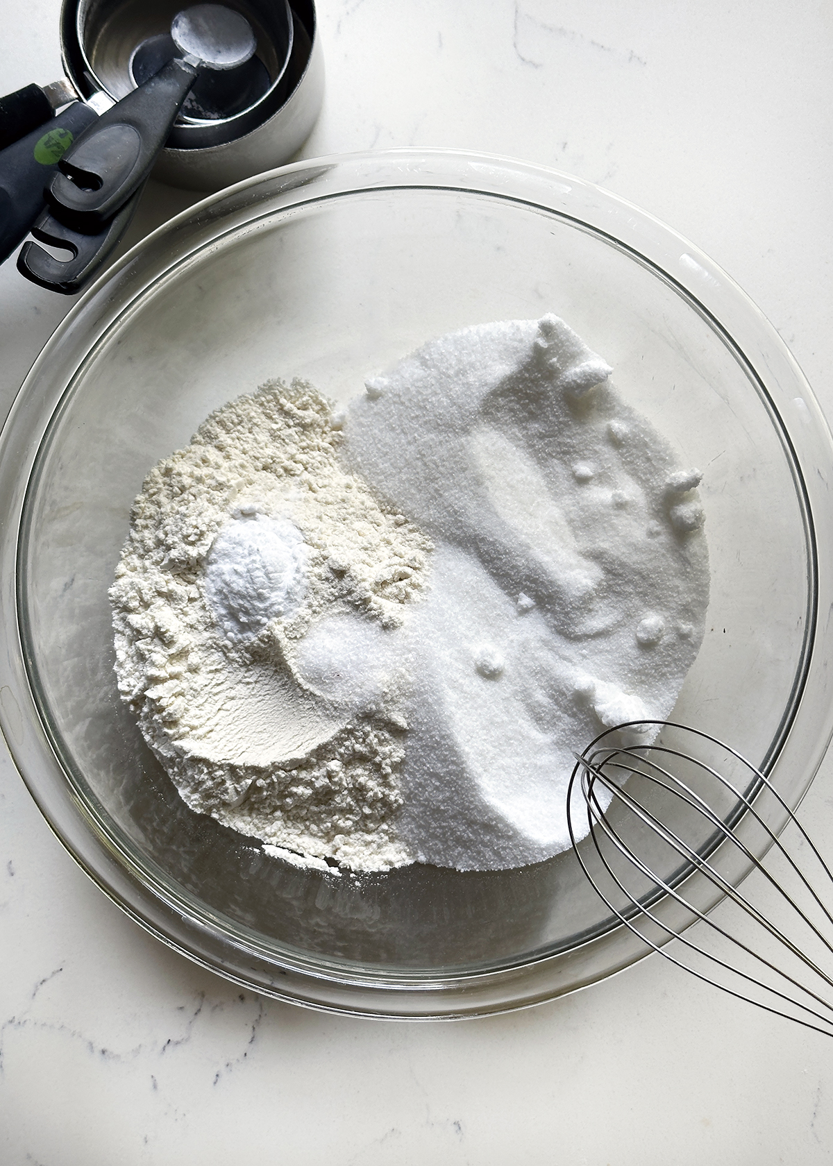 dry ingredients in mixing bowl