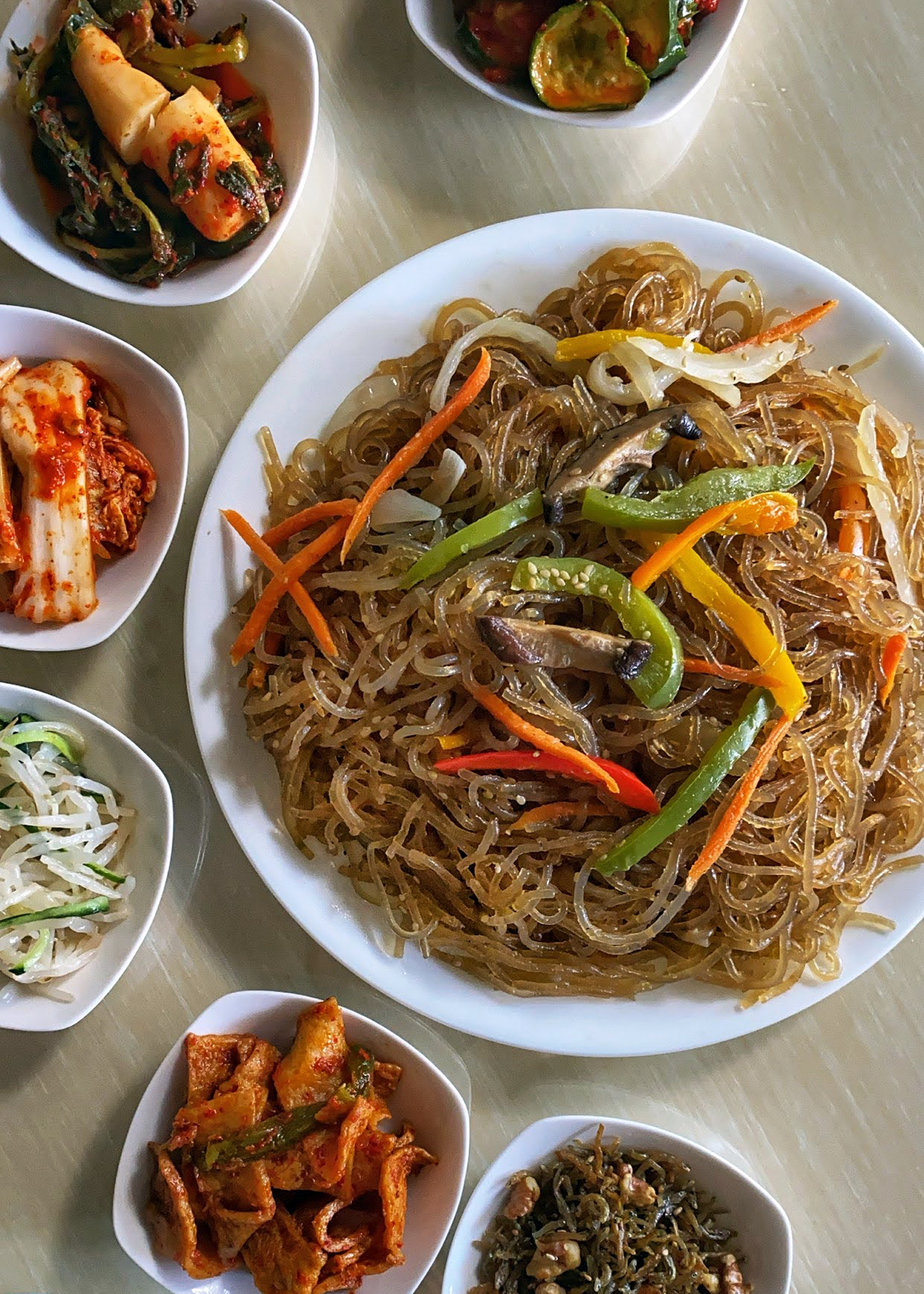 jap chae mostly noodles