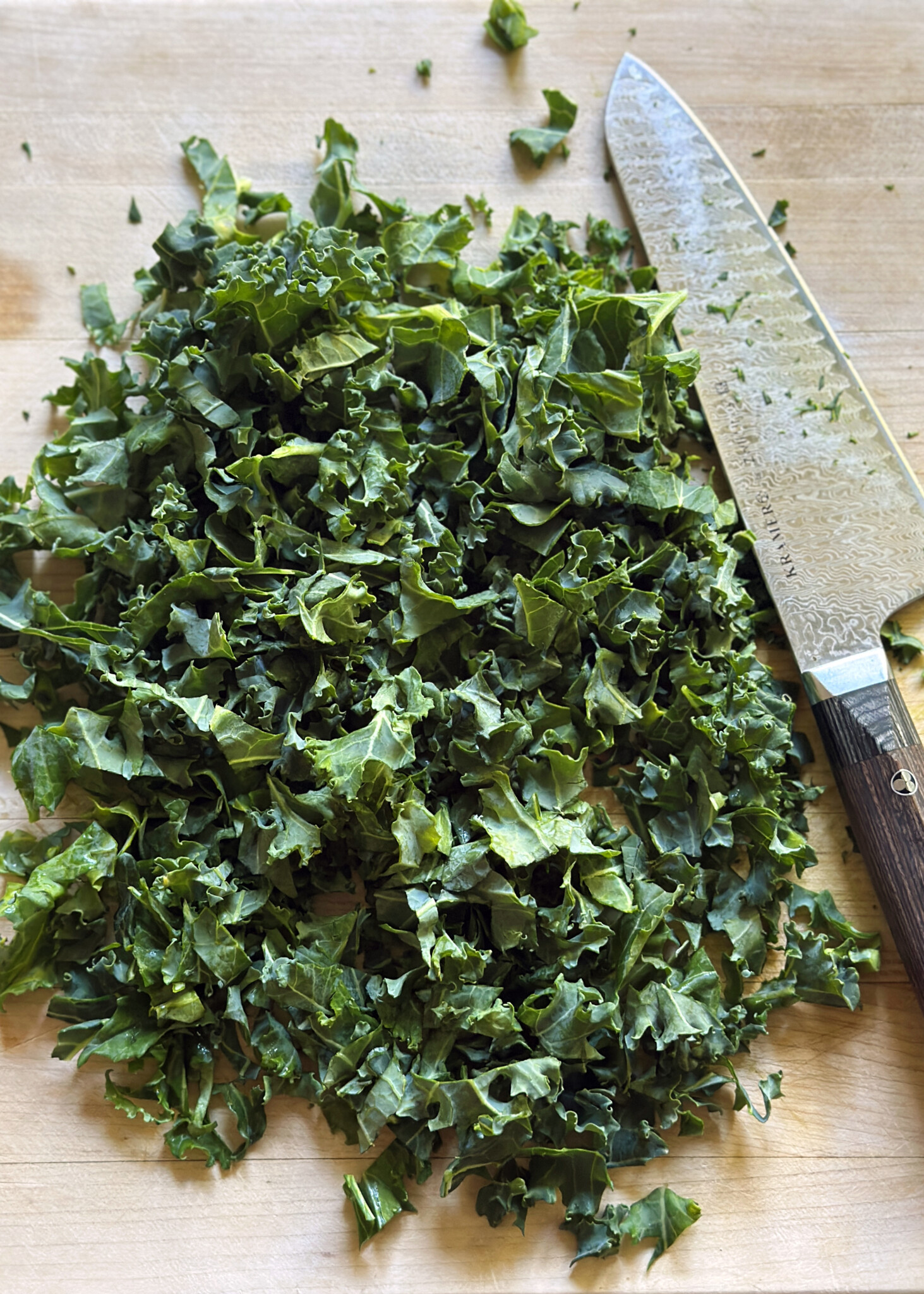 kale chopped for salad