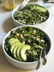 kale salad with white beans and avocado erewhon copycat