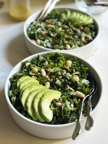 kale salad with white beans and avocado erewhon copycat
