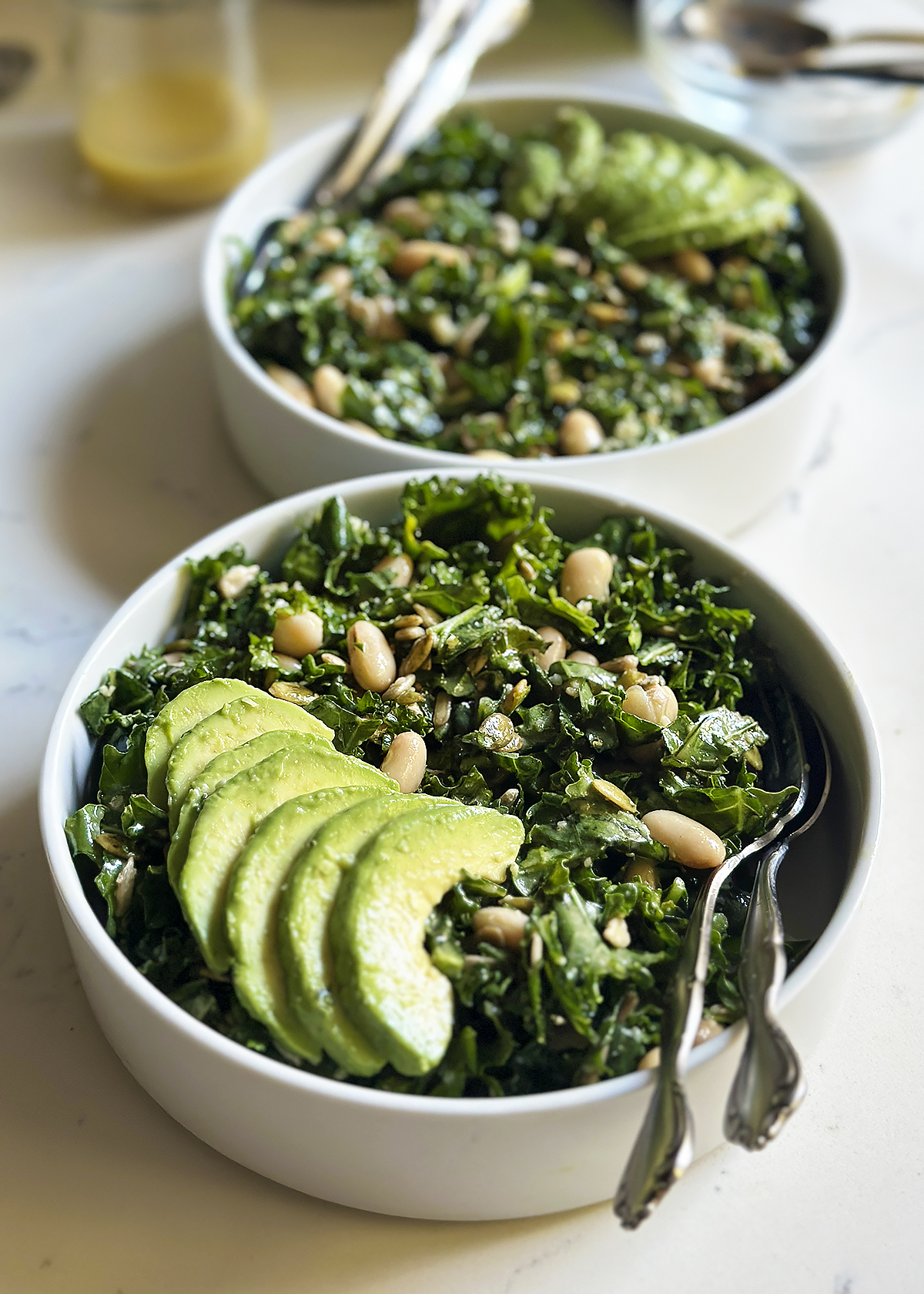 kale salad with white beans and avocado erewhon copycat