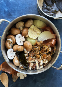 mushroom stock in pot
