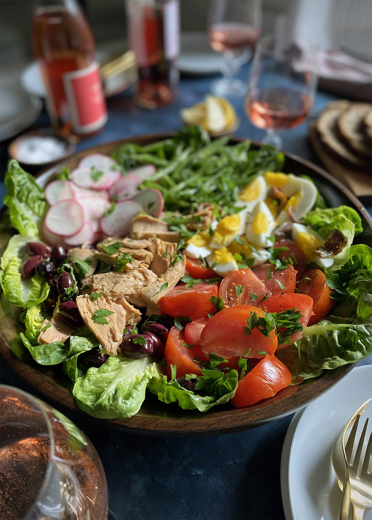 nicoise salad close up