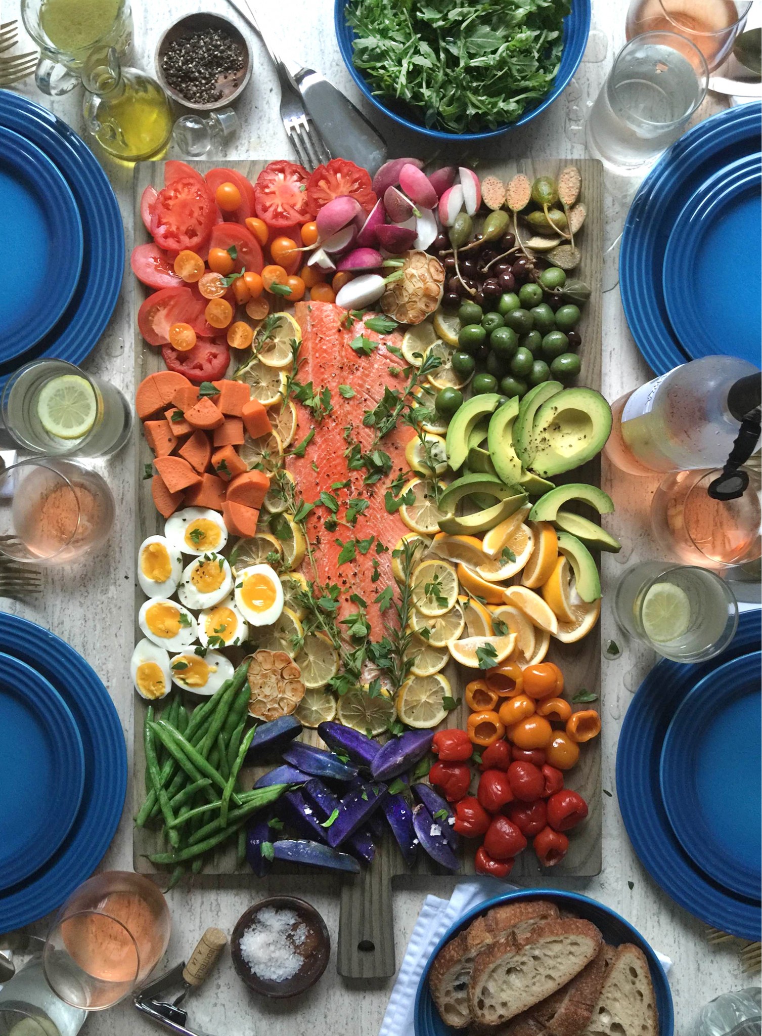 salmon nicoise salad