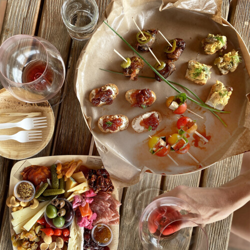sanford wine tasting cheese plate